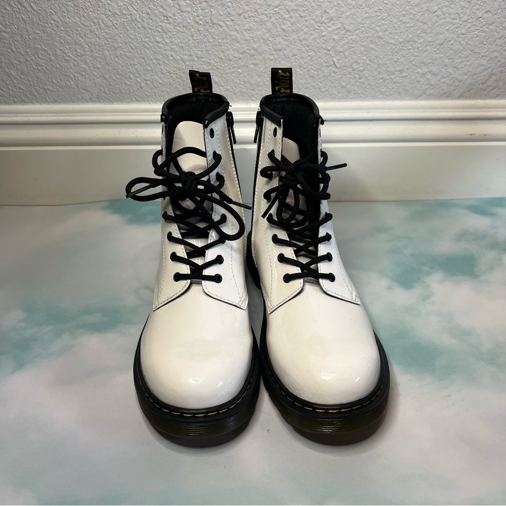 Kids Dr. Martens White 1460 Boots